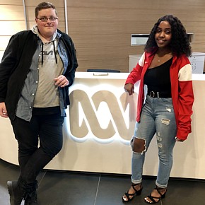 Two young people with lived experience of homelessness who attended the live recording of Q & A at the ABC studios in Melbourne – Hayden and Lathu.
