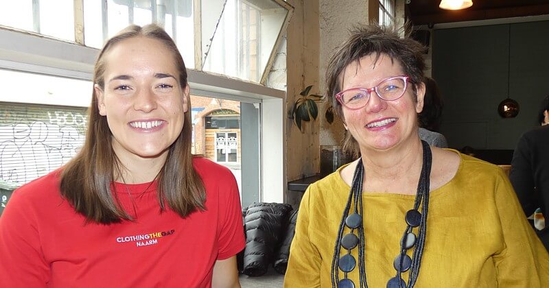 Left to right: Izzy Huntington with Hope Street CEO, Donna Bennett.
