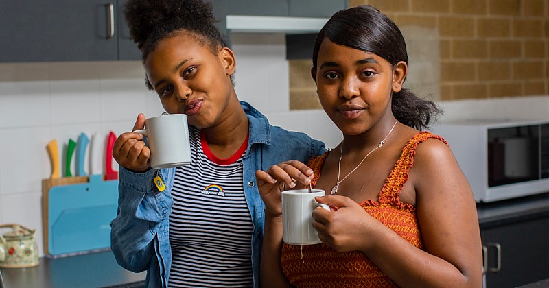 Two young women