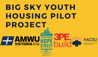 Big Sky Intro Image. List of info: Location = Melton. Ages = 16-24. Direct Path to employment and education. 40%+ faster than traditional construction. Integrated, supported, modular housing.