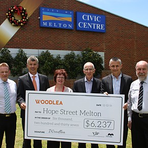 Woodlea cheque presentation