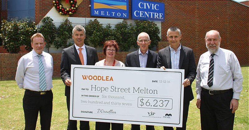 Woodlea cheque presentation