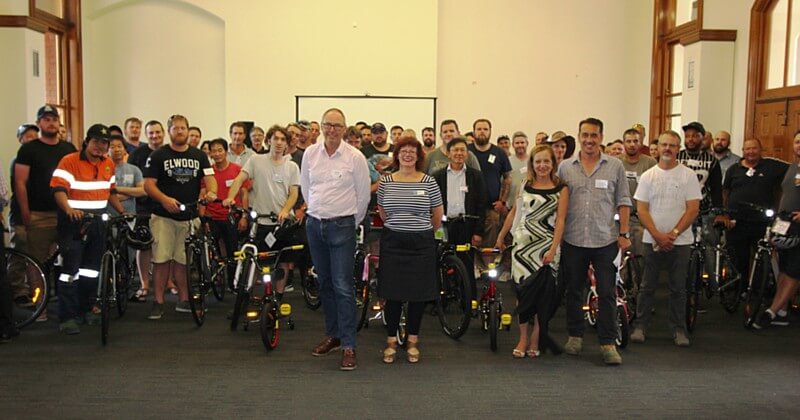 Ecodyamics team build bikes for young people