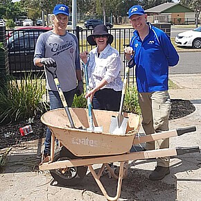 Working hard: from left to right Chris Bracher, Community Development Manager Mirvac Masterplanned Communities;  Donna Bennett, CEO of Hope Street; and Bay Warburton, Head of Stakeholder Relations at Mirvac.